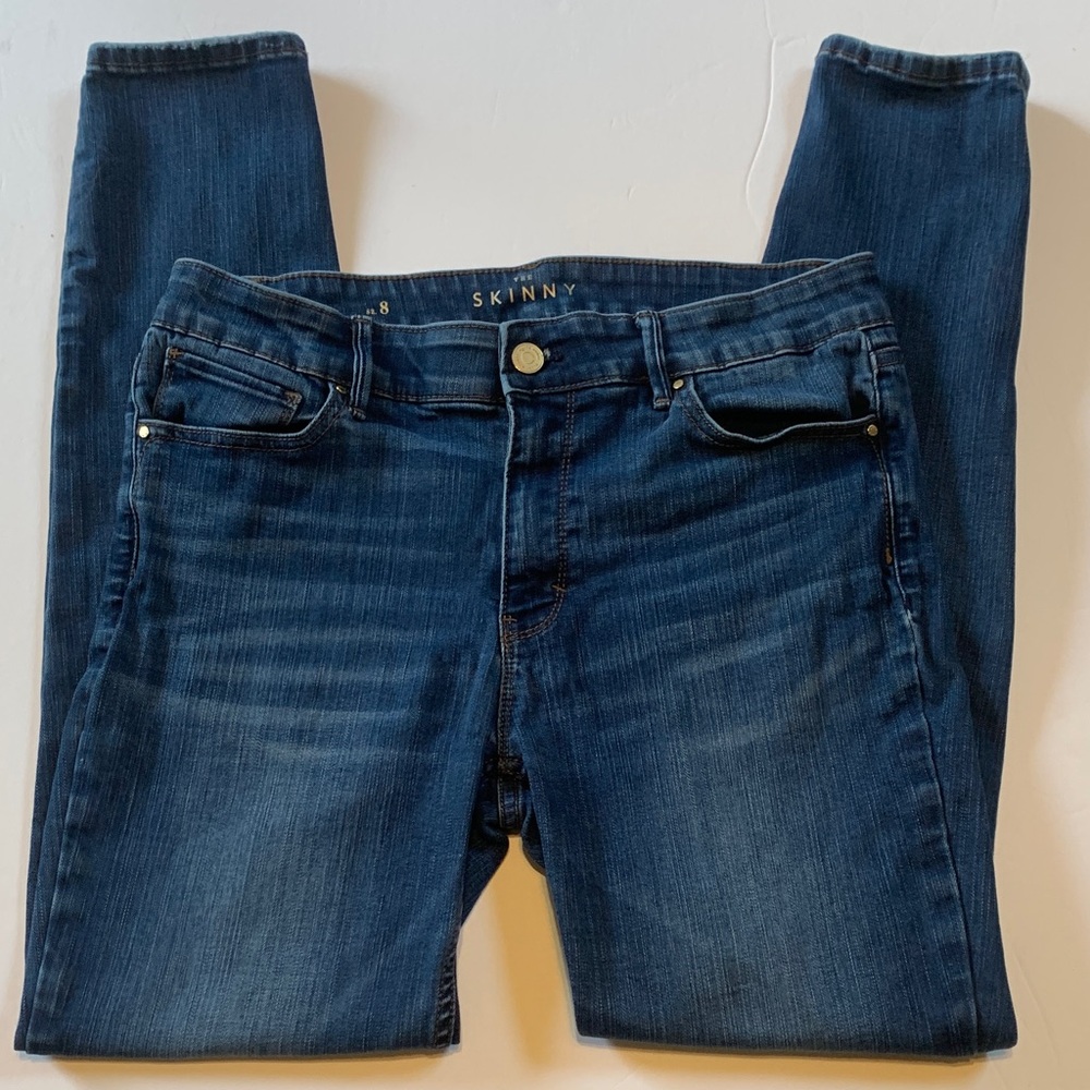 White House Black Market Women's Blue The Skinny Jeans size 8, high-rise